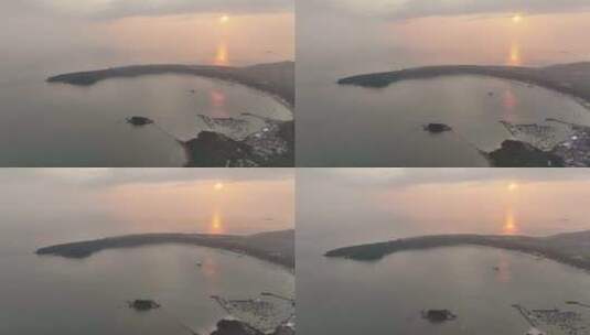 涠洲岛日落航拍高清在线视频素材下载