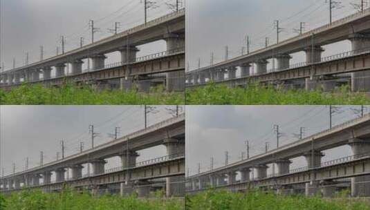 高铁桥铁路桥高清在线视频素材下载