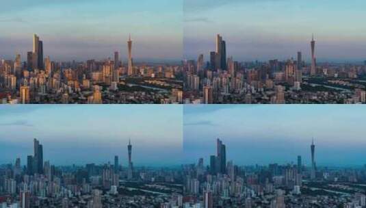 广州市城市风光延时摄影视频高清在线视频素材下载