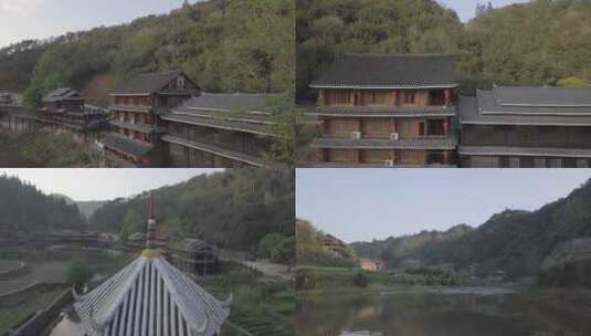 广西三江程阳桥高清在线视频素材下载