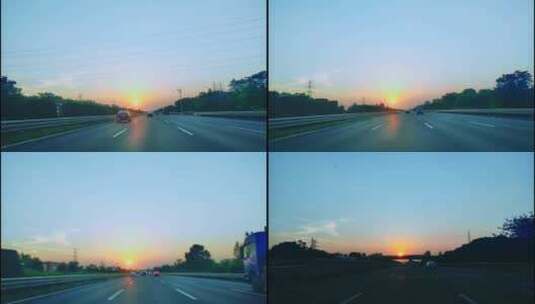 高速路杭甬高速 高速公路 高速航拍高清在线视频素材下载