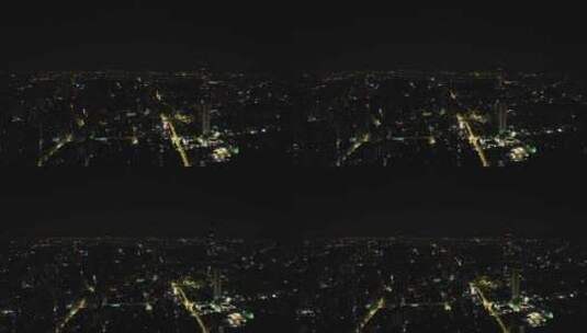 江苏南京城市夜景灯光航拍高清在线视频素材下载