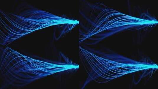 8K蓝色粒子线条 蓝色粒子光带 光影线条高清在线视频素材下载