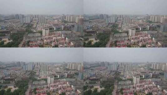 河北沧州城市大景航拍高清在线视频素材下载