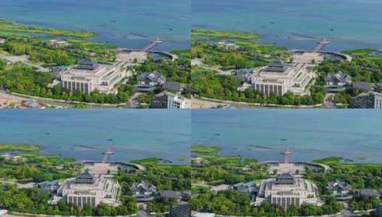 苏州太湖国际会议中心4K航拍高清在线视频素材下载
