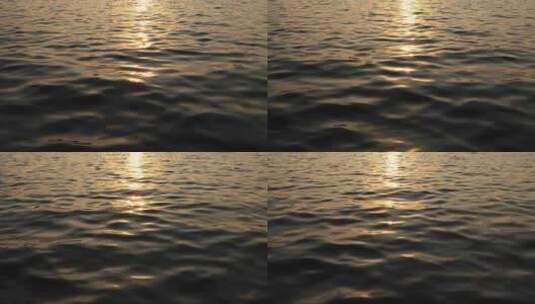 夕阳下满画幅唯美水波波纹 波光粼粼高清在线视频素材下载