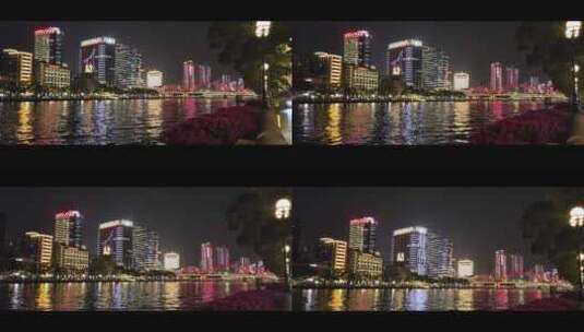 珠江夜景解放桥高清在线视频素材下载