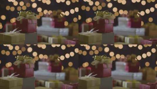 圣诞节送礼物 包装 礼品盒高清在线视频素材下载