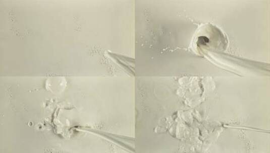 牛奶飞溅 鲜奶 倒牛奶高清在线视频素材下载