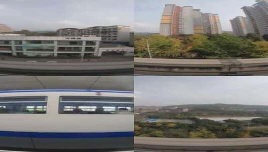 重庆地铁3号线巴南区沿途延时风光高清在线视频素材下载