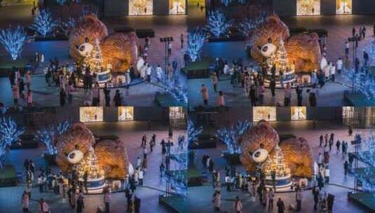 【高清6K】沈阳青年大街cbd街道夜景航拍高清在线视频素材下载