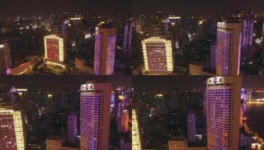 中国广东省广州市越秀区海珠广场夜景高清在线视频素材下载
