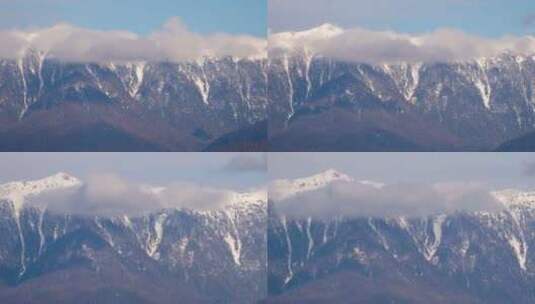美丽的雪山延时拍摄高清在线视频素材下载