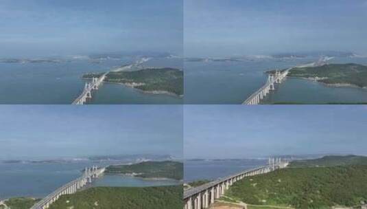 平潭海峡公铁两用大桥航拍高清在线视频素材下载