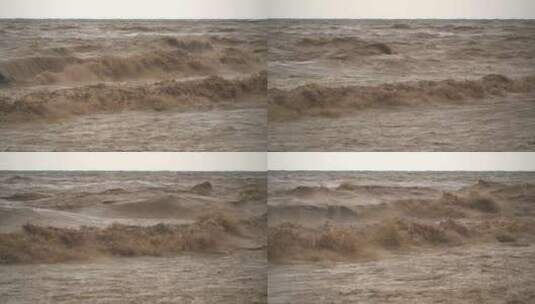 浑浊的海浪高清在线视频素材下载