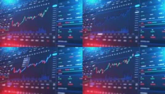 股票市场，交易图表，投资，金融高清在线视频素材下载