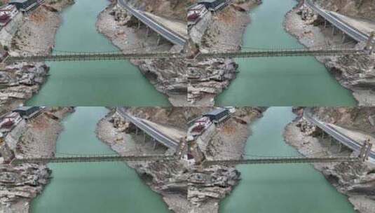 怒江铁索桥高清在线视频素材下载