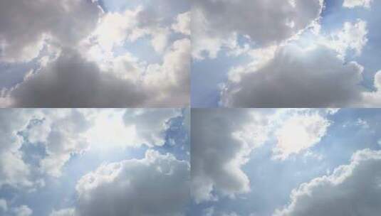 蓝天白云午时太阳阳光天气延时摄影视频素材高清在线视频素材下载