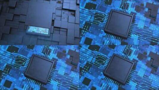Ai芯片与智能电路板概念高清在线视频素材下载