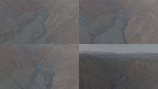 经典航拍直低飞安吉海大峡谷发现雪山高清在线视频素材下载
