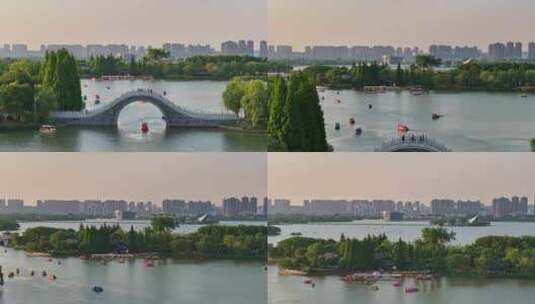 航拍徐州市云龙湖风景区小南湖高清在线视频素材下载