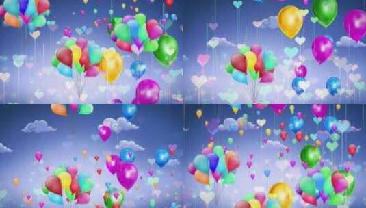 气球告白背景素材高清在线视频素材下载