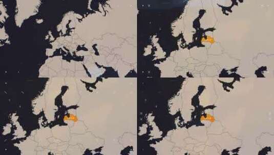 拉脱维亚Hud新闻地图高清在线视频素材下载