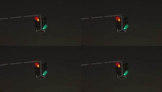 深夜十字路口红绿灯高清在线视频素材下载