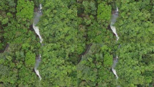 广东东莞：雨后山涧水量充沛 水流湍急高清在线视频素材下载