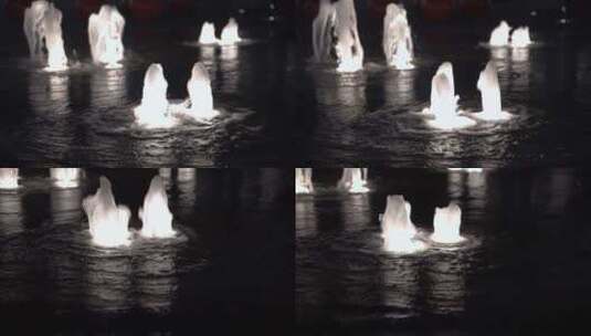 夜晚的喷泉高清在线视频素材下载