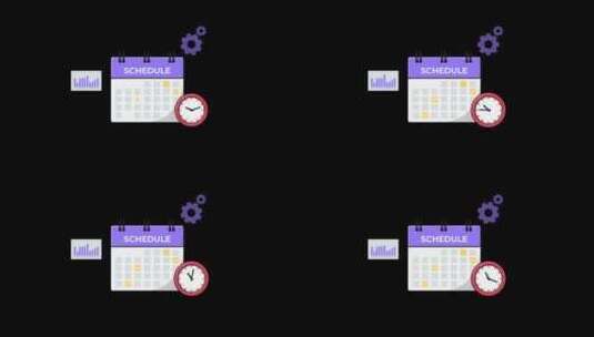 动画时间表和时间管理概念视频-透明高清在线视频素材下载