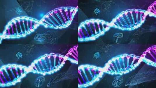 科技 DNA 双螺旋 基因素材 基因编辑高清在线视频素材下载