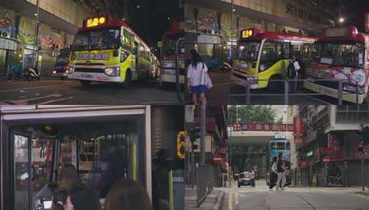 香港街头 人文城市景观出租车高清在线视频素材下载