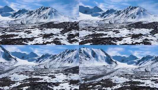 雪山山脉山峰冬季高清在线视频素材下载