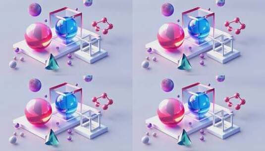 三维科学实验 分子结构高清在线视频素材下载