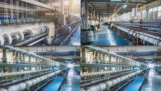 纺织工业产业链 服装纺织品针织品轻工产品高清在线视频素材下载