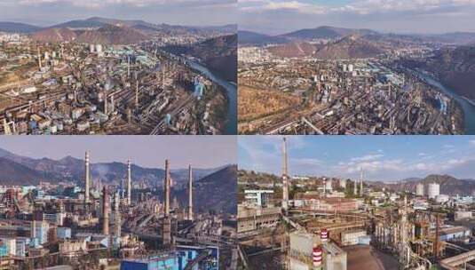 攀枝花钒钛钢铁厂攀钢集团航拍4K高清在线视频素材下载