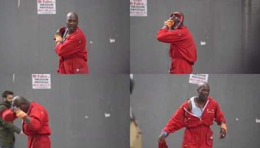 街头艺人表演/意大利米兰南欧风情高清在线视频素材下载