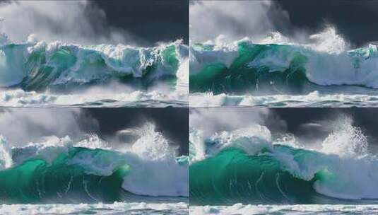 汹涌大海海浪特写高清在线视频素材下载