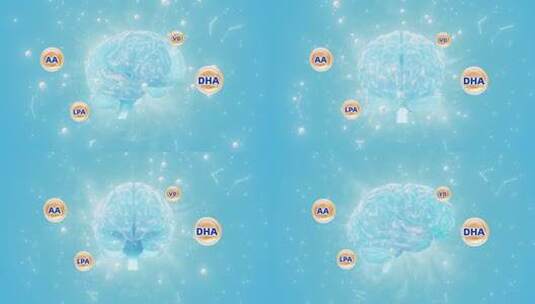 大脑营养成分模板高清AE视频素材下载