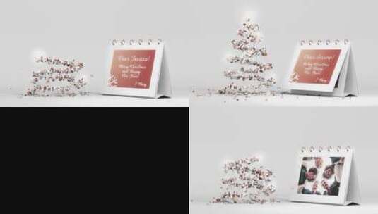 圣诞明信片清新动感冬天快乐AE模板高清AE视频素材下载