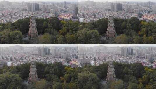 郴州南塔公园古塔风水砖塔实拍视频高清在线视频素材下载