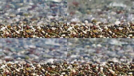 岸上的卵石高清在线视频素材下载