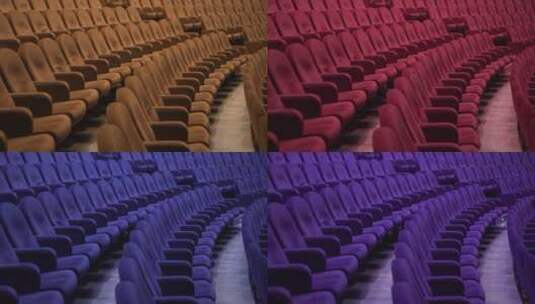 闪光灯下的剧院扶手椅高清在线视频素材下载