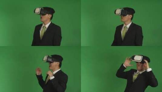 商人被VR眼镜吓到高清在线视频素材下载