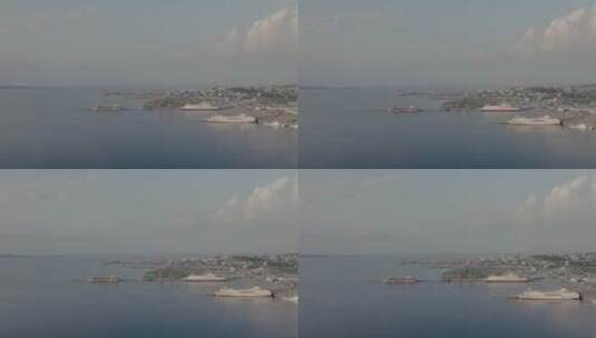 山东威海·海边油井航拍高清在线视频素材下载