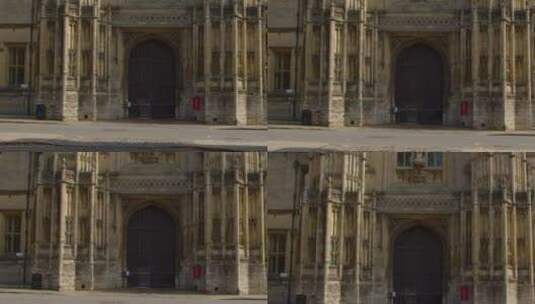 教堂学院·塔的倾斜镜头高清在线视频素材下载