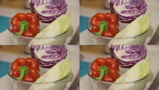 健康瘦身蔬菜沙拉高清在线视频素材下载