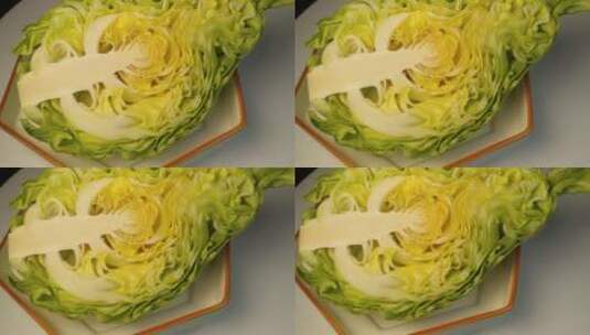 包菜甘蓝食物蔬菜高清在线视频素材下载