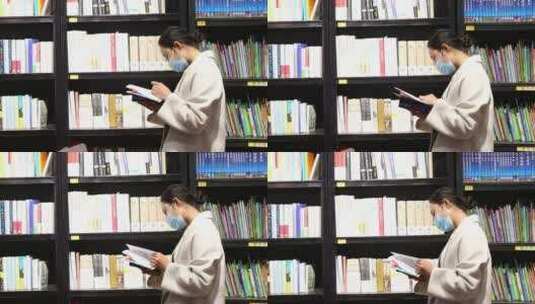 济南泉城书房，读者书店读书画面高清在线视频素材下载